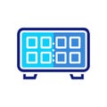 LED Desk Clock Icon Design Royalty Free Stock Photo