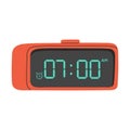 Led digital alarm clock, electronic red device timer Royalty Free Stock Photo