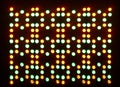 Led digital display. Lcd screen texture. pixel background. Monitor with dot. Electronic red diode. Projector grid template Royalty Free Stock Photo