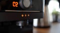 The LED display shows the precise temperature and brewing time ensuring a perfect cup every time