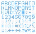 LED Dot Matrix Panel. Letters, numbers, punctuation marks, arithmetic signs, basic emoticons and navigation arrows