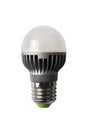 LED energy safing bulb. G45 E27. Isolated object