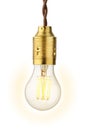 LED filament bulb glowing Royalty Free Stock Photo