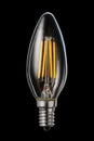 LED filament candle light bulb Royalty Free Stock Photo