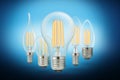 LED filament light bulb Cool White
