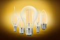 LED filament light bulb (E27) Royalty Free Stock Photo