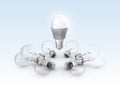 LED and filaments light bulbs