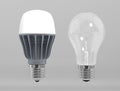 LED and filaments light bulbs