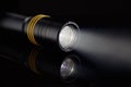 LED flashlight with ray light. Royalty Free Stock Photo