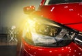 Led headlight car for customers Royalty Free Stock Photo