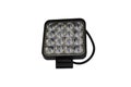 The LED headlight is isolated,square led headlight isolated on white background, additional light for SUVs, minibuses, trucks,