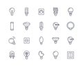 Led icons outline set Royalty Free Stock Photo