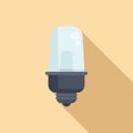 Led lamp icon flat vector. Smart lightbulb