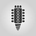 The led lamp icon. Lamp and bulb, lightbulb, CFL, luminodiode symbol.UI. Web. Logo. Sign. Flat design. App.