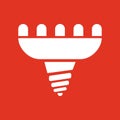 The led lamp icon. Lamp and bulb, lightbulb, CFL, luminodiode symbol.UI. Web. Logo. Sign. Flat design. App.