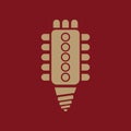 The led lamp icon. Lamp and bulb, lightbulb, CFL, luminodiode symbol.UI. Web. Logo. Sign. Flat design. App.