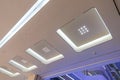 Led ceiling light in modern commercial building Royalty Free Stock Photo