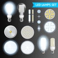 Led Lamps Transparent Set