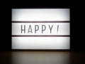 LED light box happy sign