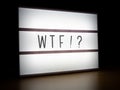 LED light box wtf message board