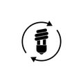 LED light, bulb, arrow icon on white background. Can be used for web, logo, mobile app, UI UX