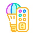 led light bulb color icon vector illustration Royalty Free Stock Photo