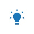 LED, light bulb flat icon, Vector illustration isolated on white background Royalty Free Stock Photo
