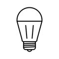 LED light bulb icon. Green electricity and power save concept