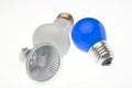 Led light bulbs composition on white background Royalty Free Stock Photo