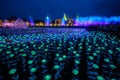 LED light decorations in Bangkok to celebrate the Coronation of King Rama X Royalty Free Stock Photo