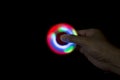 LED Light Fidget HANDSPINNER Royalty Free Stock Photo