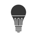 LED light lamp bulb vector filled silhouette icon