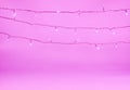 Led light line on pink background Royalty Free Stock Photo