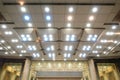 Led light on modern building ceiling Royalty Free Stock Photo