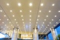 Led  light on modern commercial building ceiling Royalty Free Stock Photo