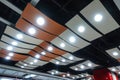 Led  light on shop ceiling in modern commercial  building Royalty Free Stock Photo