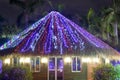 Led light thatched house Royalty Free Stock Photo