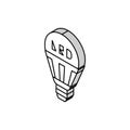 led lighting energy isometric icon vector illustration