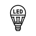 led lighting energy line icon vector illustration