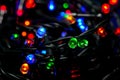 Led lights multicolor detailed closeup Royalty Free Stock Photo