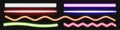 Led neon tube lamp vector glow line party stripe