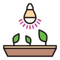 LED Phyto Grow Light vector colored icon or design element