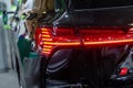 LED rear lights and car design closeup of nev Audi Q8 e-tron, model 2023 Royalty Free Stock Photo