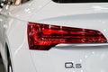 LED rear lights and car design closeup of nev Audi Q5, model 2023