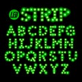 LED ribbon strip light alphabet Royalty Free Stock Photo