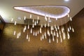 Led round chandelier lighting in modern commercial building Royalty Free Stock Photo
