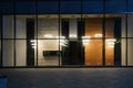 Modern commercial building shop window Led lighting Royalty Free Stock Photo