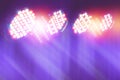 Led spotlight stage. Royalty Free Stock Photo