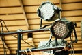 Led spotlight on stage. Royalty Free Stock Photo