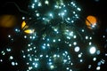 LED street garland. New year street lights